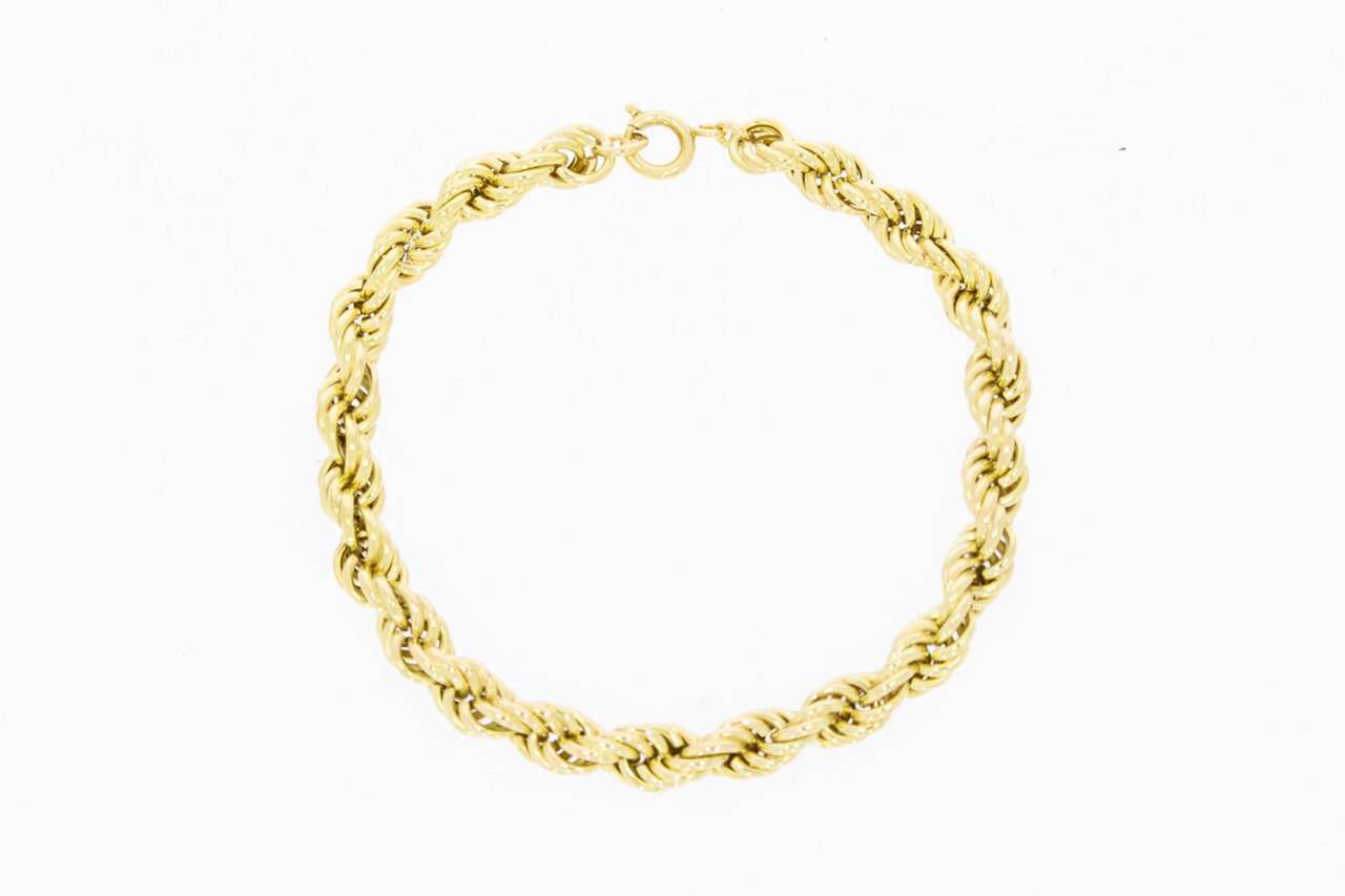 14 Karaat Koord heren armband - 19,3 cm