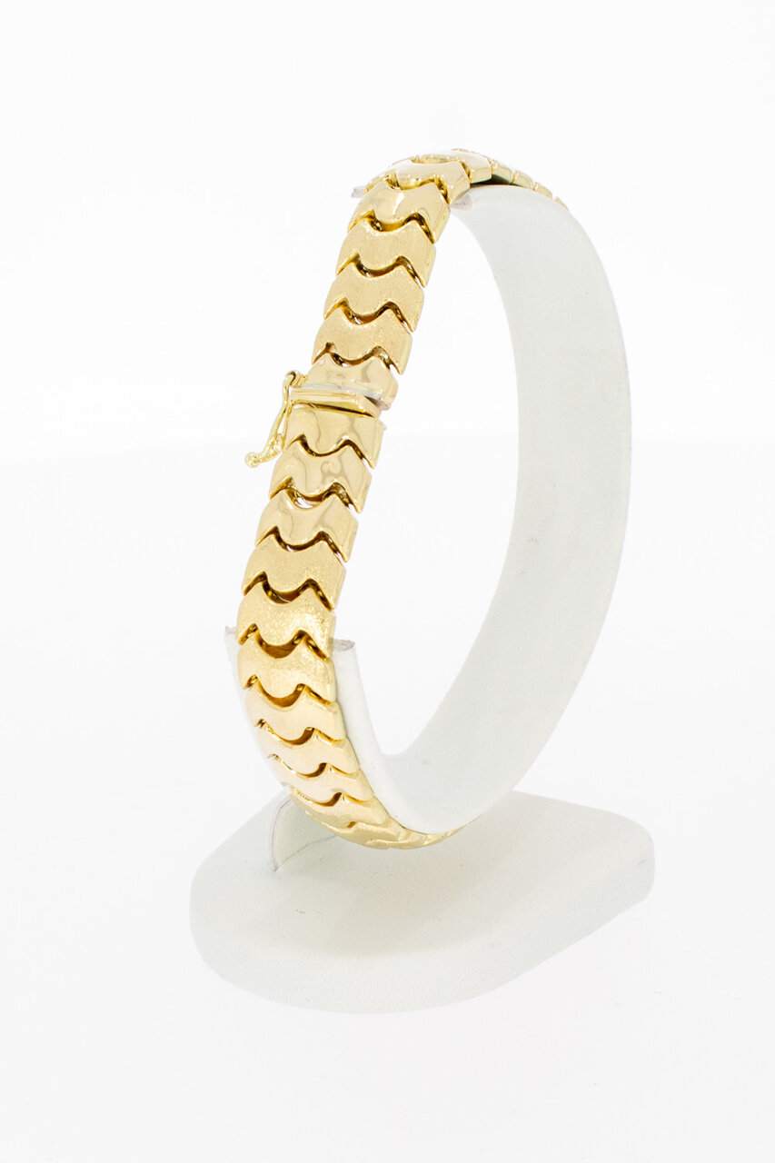 14 Karaat platte Vintage armband - 20,6 cm