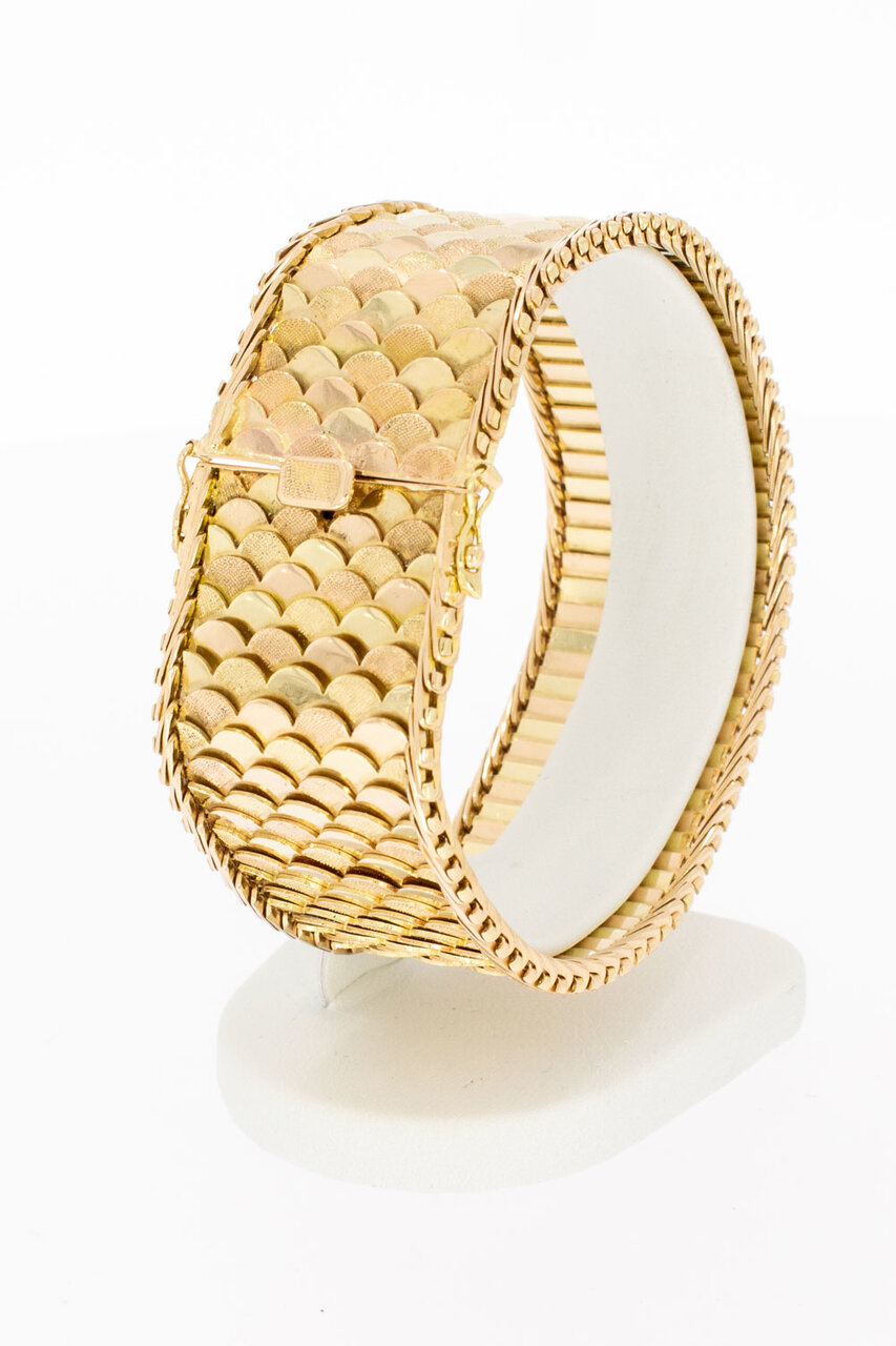 14 Karaat brede Vintage armband - 18,9 cm
