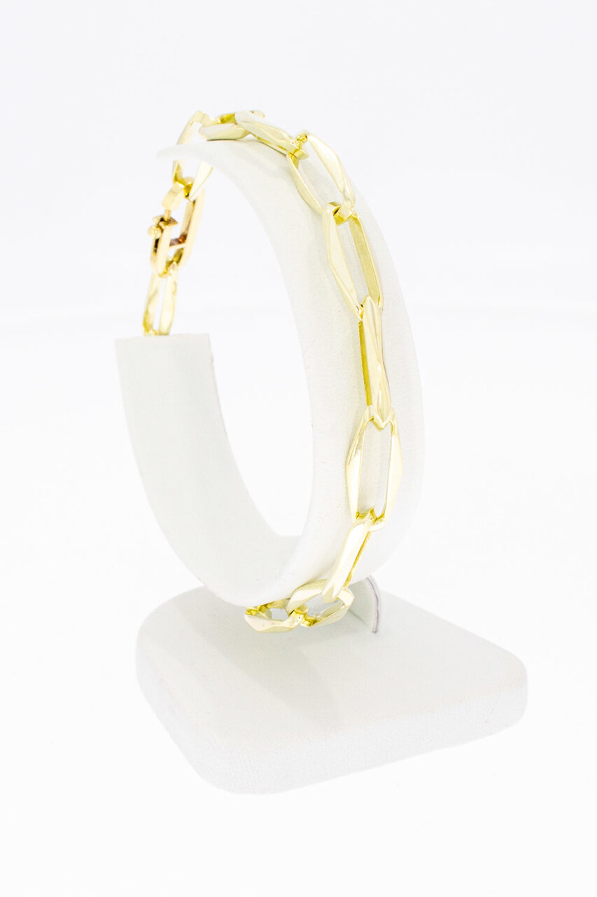 Gouden schakelarmband dames 14 karaat - 20,3 cm