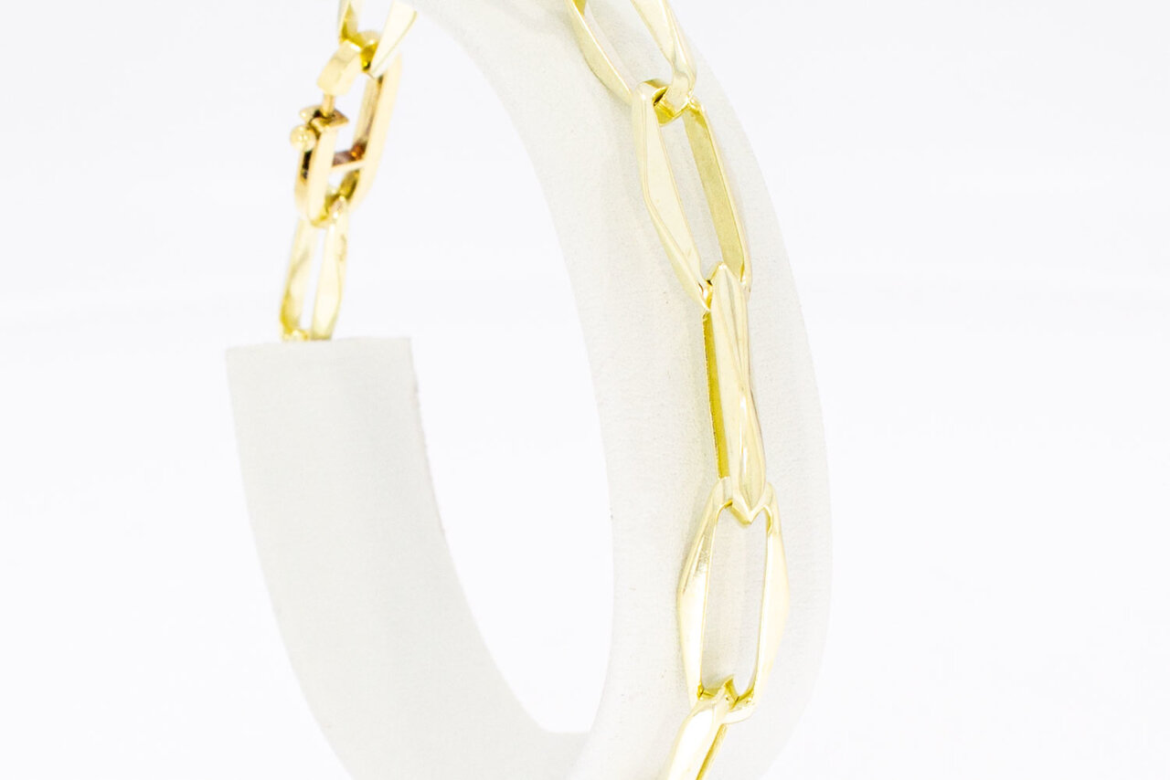 Gouden schakelarmband dames 14 karaat - 20,3 cm