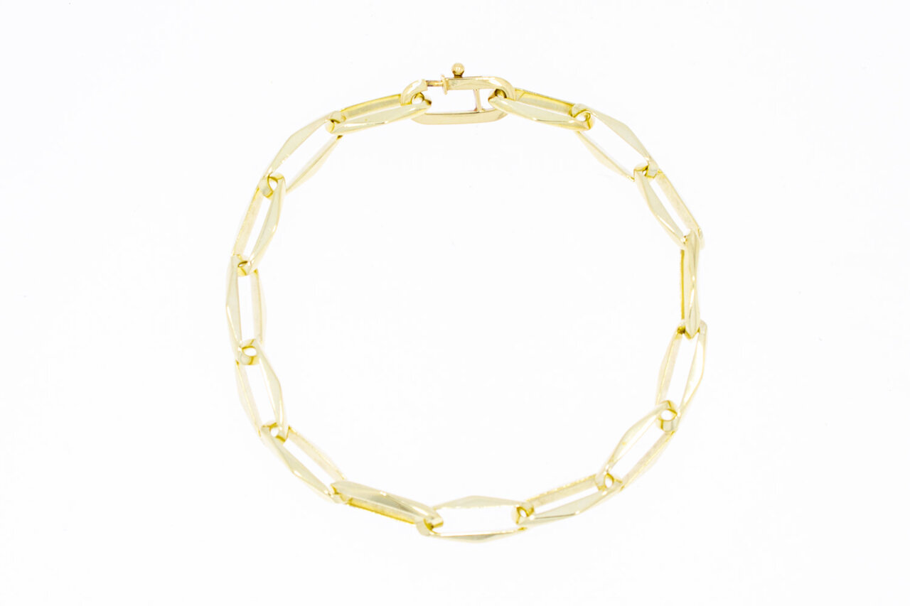 Gouden schakelarmband dames 14 karaat - 20,3 cm