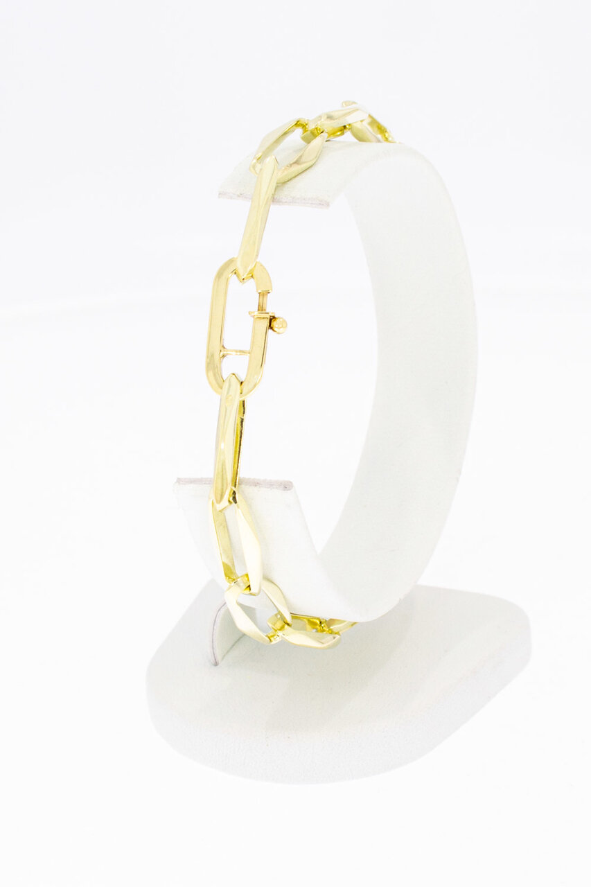 Gouden schakelarmband dames 14 karaat - 20,3 cm