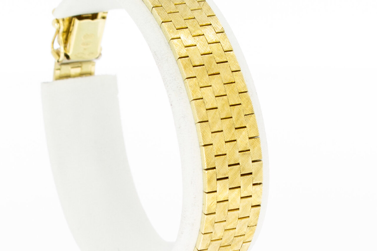 14 Karaat Staafjes dames armband - 17,2 cm