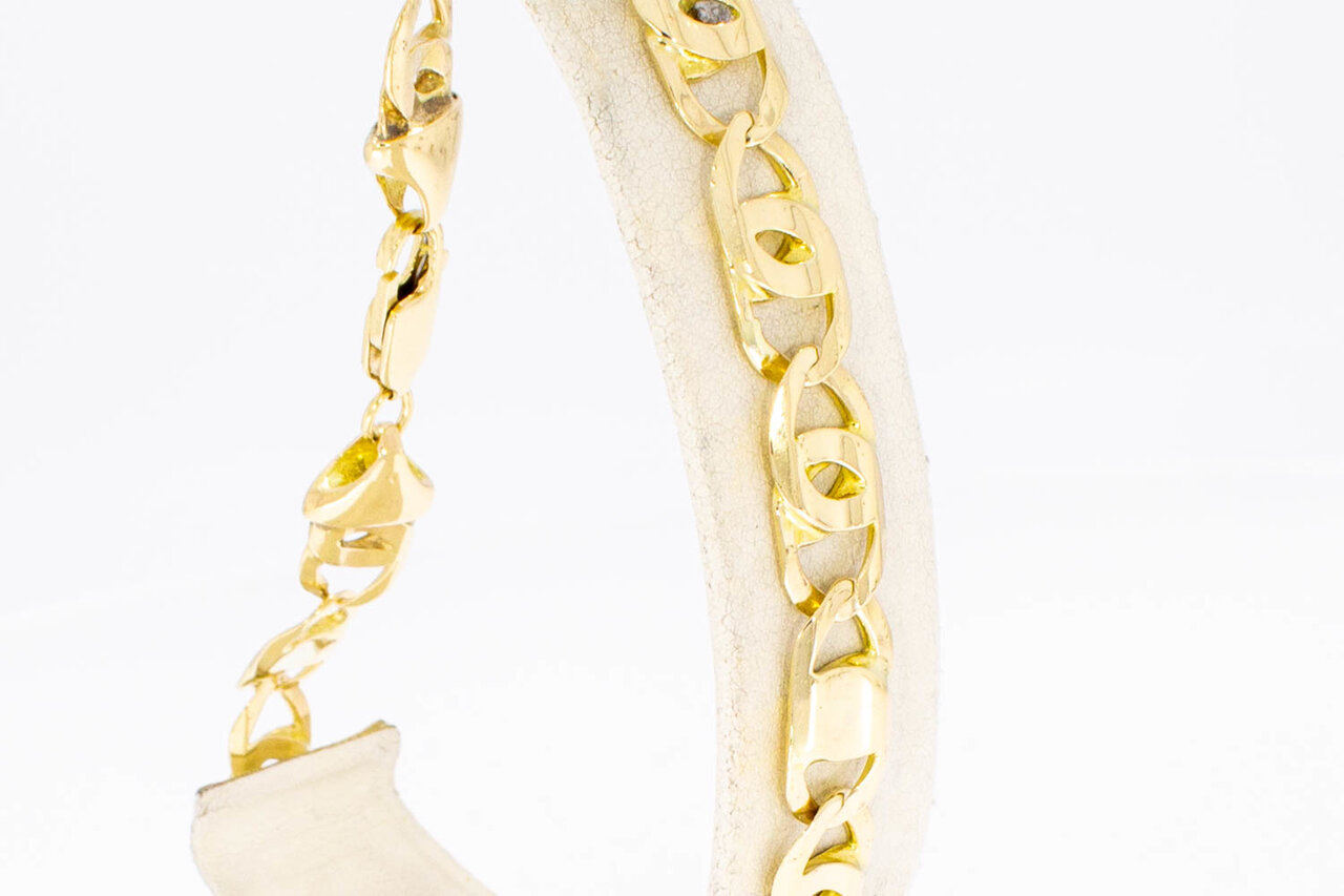 14 Karaat Valkoog heren armband - 24,5 cm