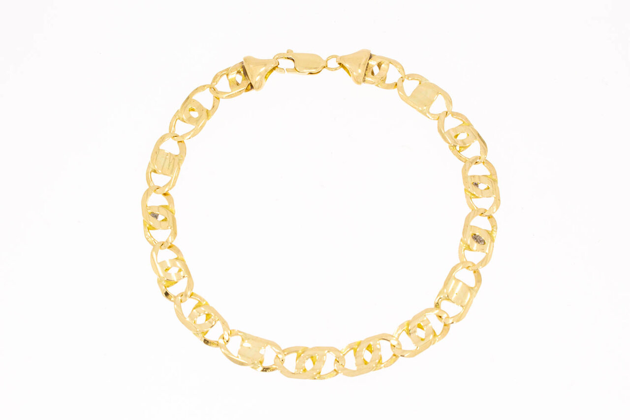 14 Karaat Valkoog heren armband - 24,5 cm
