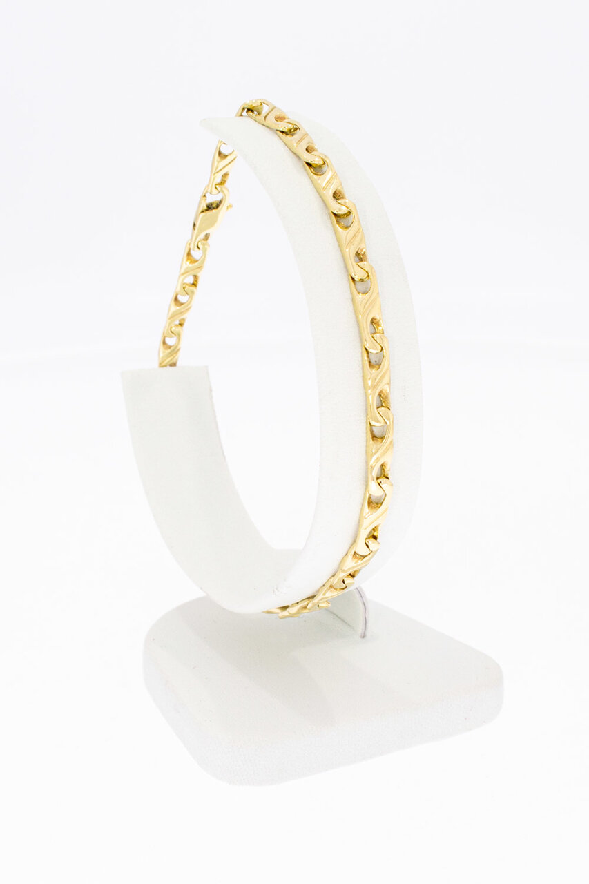 Staafjes armband 14 Karaat goud - 21,1 cm