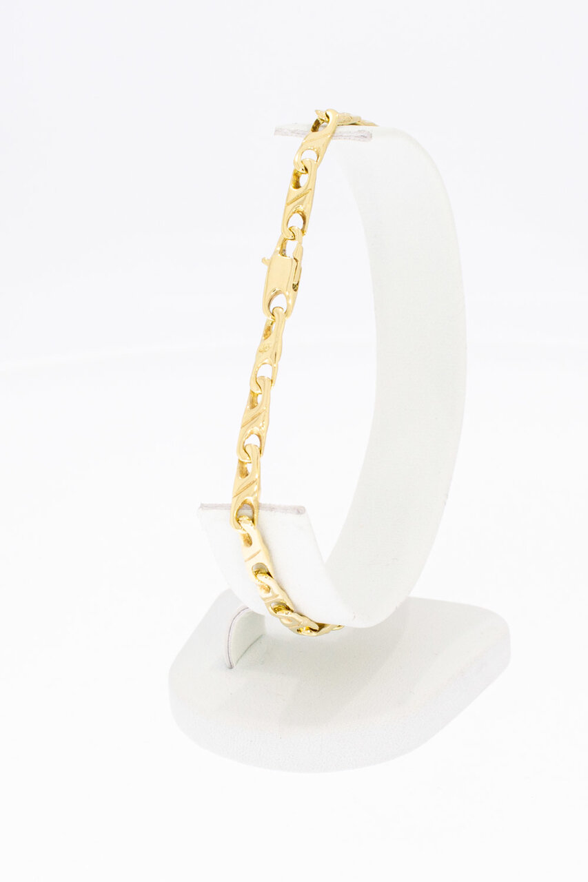Staafjes armband 14 Karaat goud - 21,1 cm