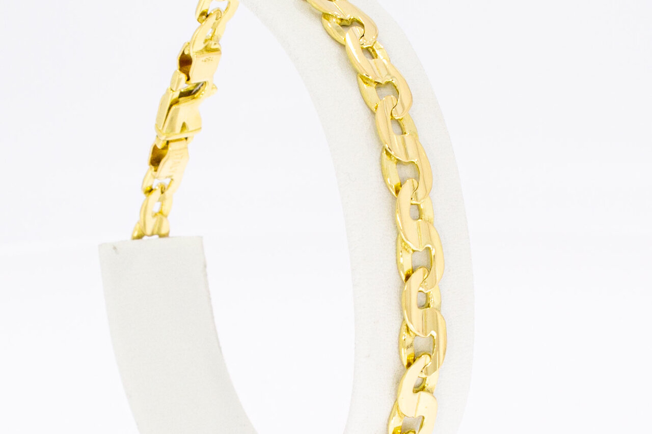 18 Karaat platte Koningsarmband - 20,3 cm