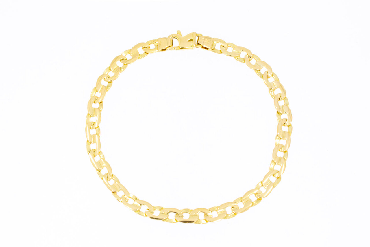 18 Karaat platte Koningsarmband - 20,3 cm