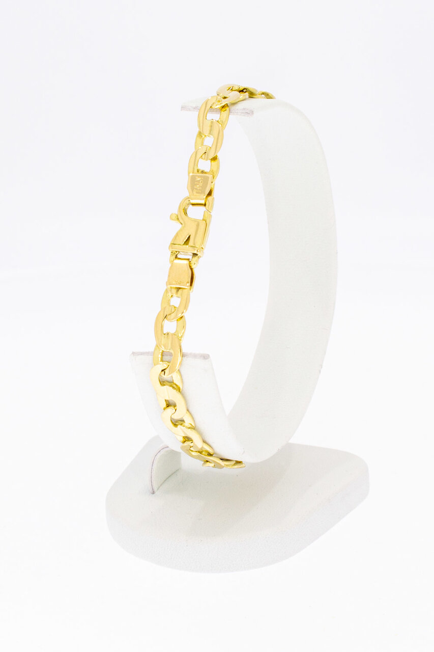 18 Karaat platte Koningsarmband - 20,3 cm