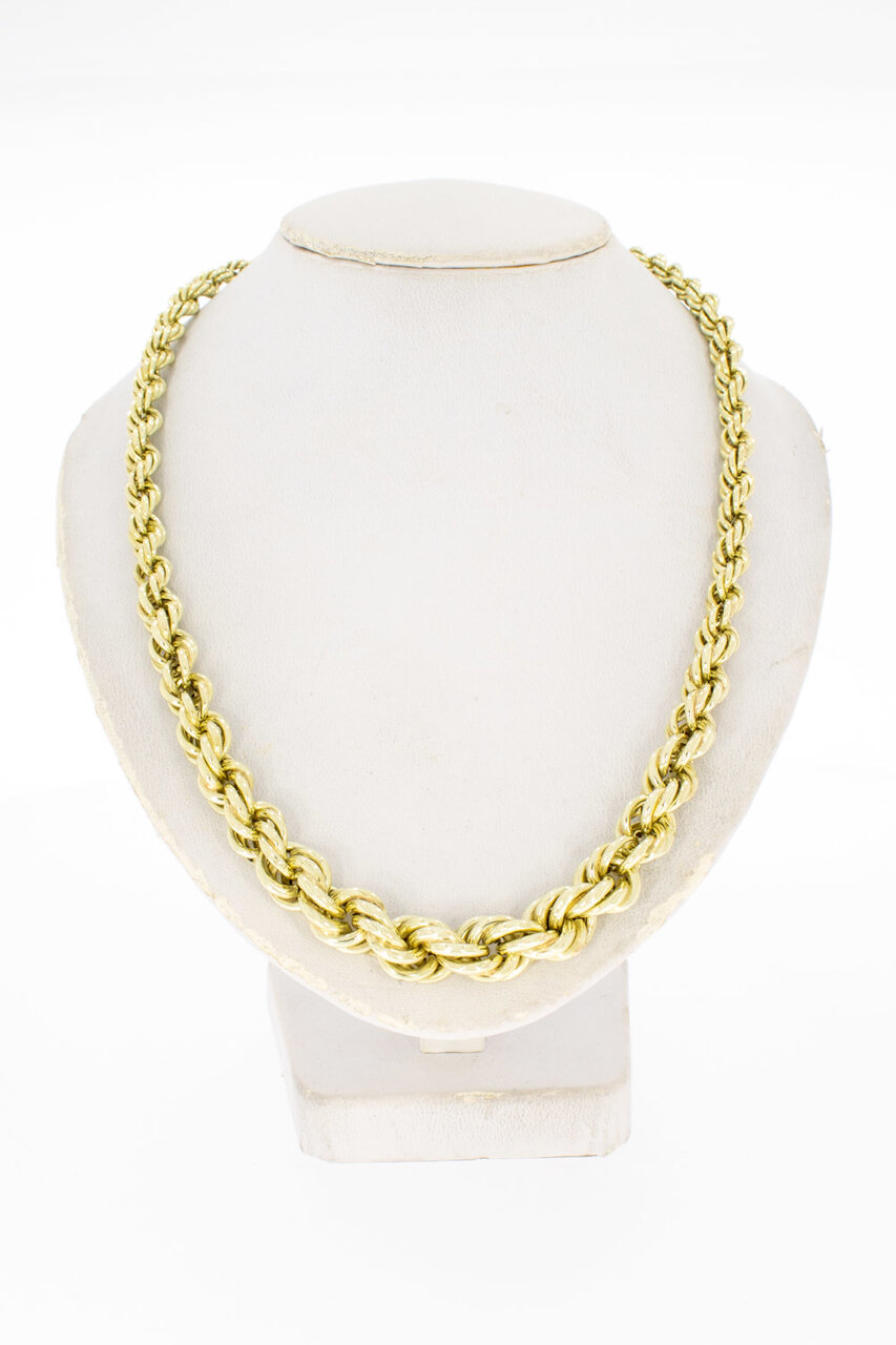 14 Karaat gouden gevlochten koord ketting - 47,4 cm