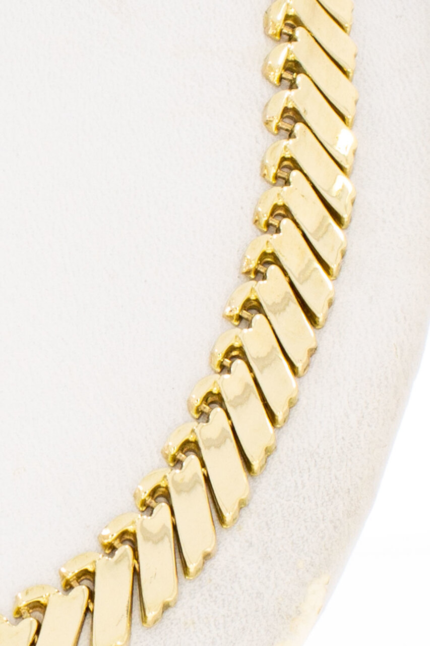 14 Karaat gouden Staafjes Collier - 42,5 cm