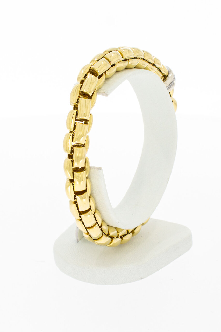 18 Karaat bicolor FOPE Flex armband - 19 cm