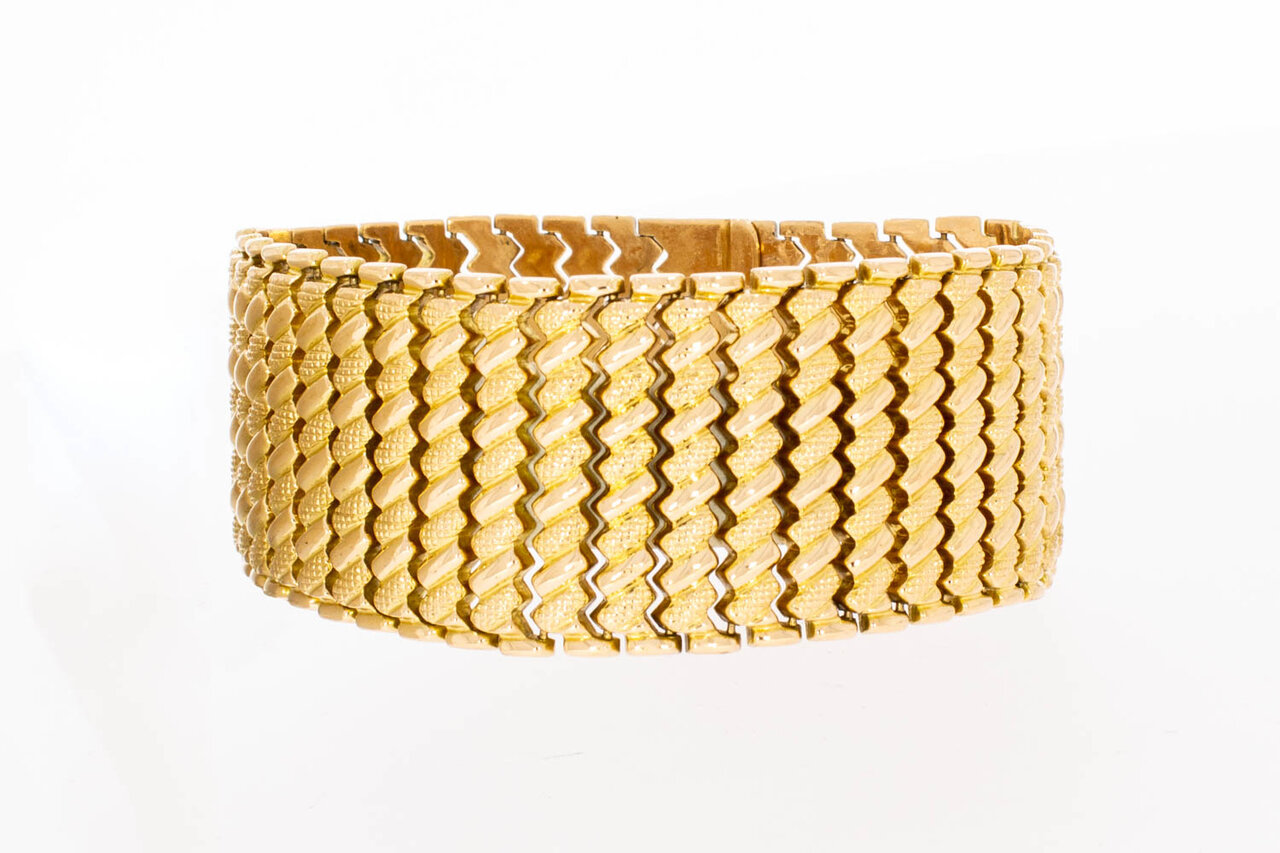 18 Karaat brede Vintage armband - 20,6 cm