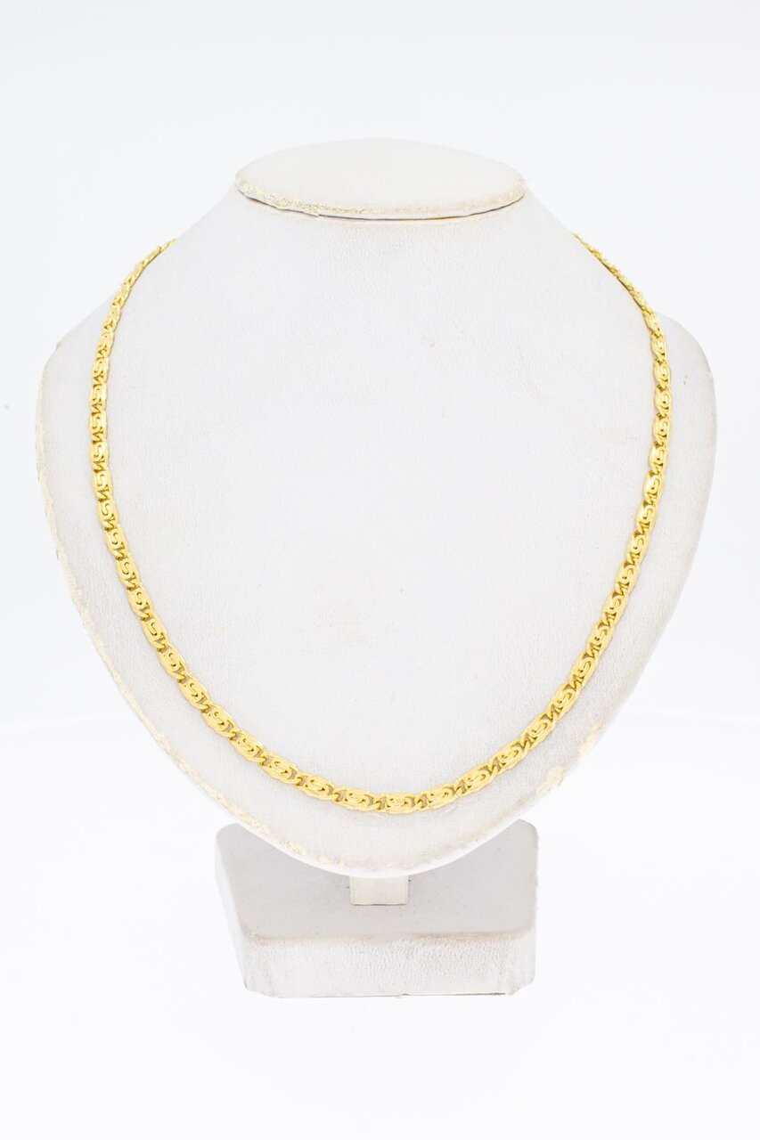 18 Karaat Valkoog schakelketting - 50,5 cm