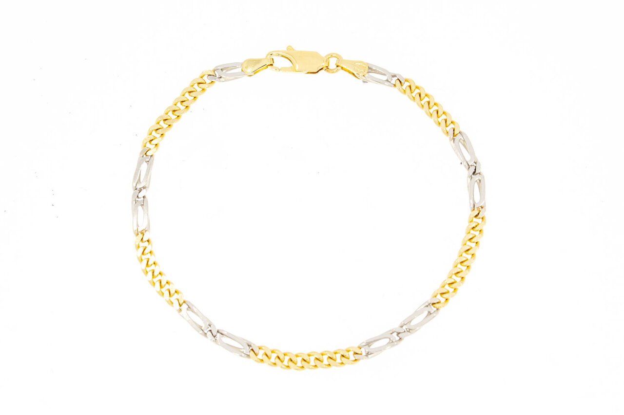 18 Karaat goud Gourmet armband - 19,2 cm