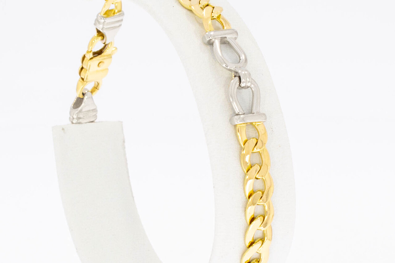 18 Karaat gouden schakelarmband - 18,9 cm