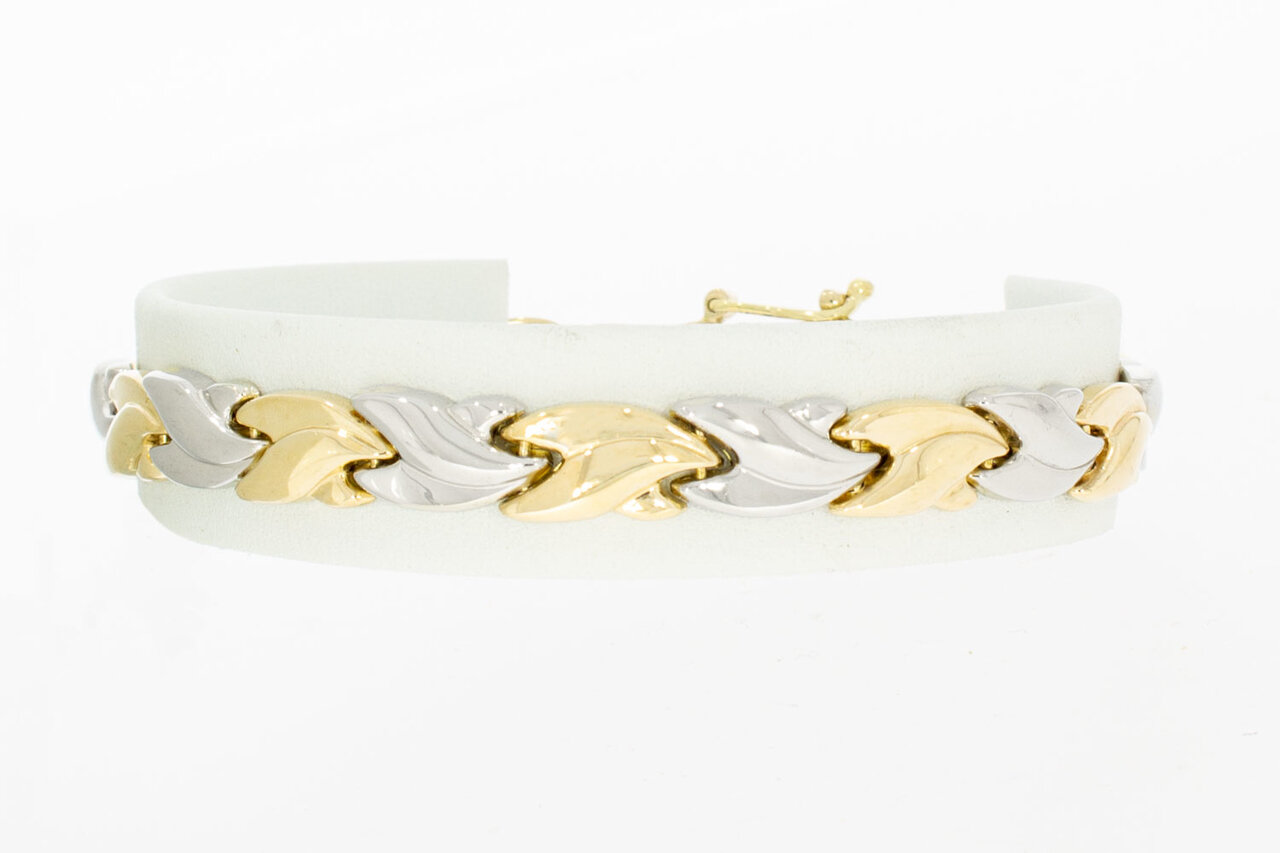 14 Karaat bicolor goud armband - 19,8 cm