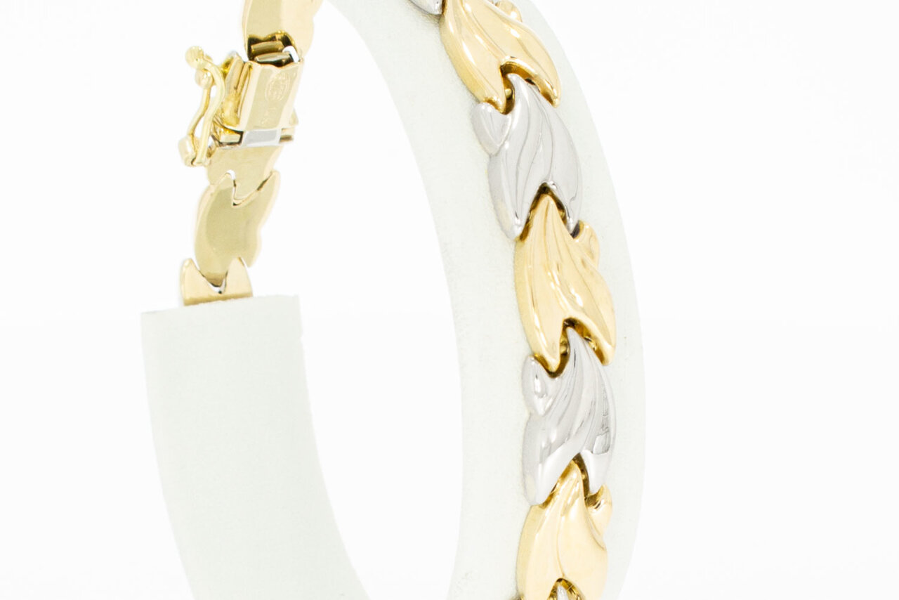 14 Karaat bicolor goud armband - 19,8 cm