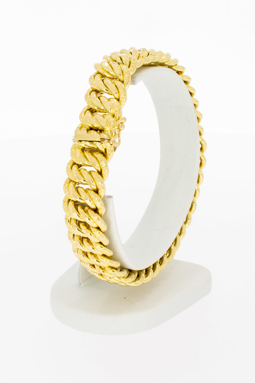 Gevlochten armband 18 Karaat - 20,4 cm