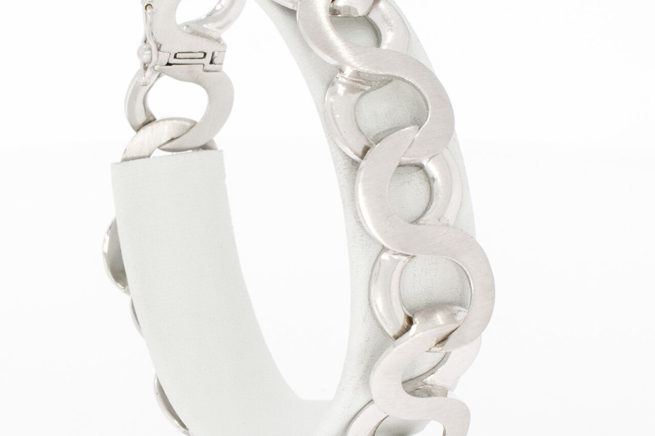 Witgouden 14 krt armband - 19,5 cm