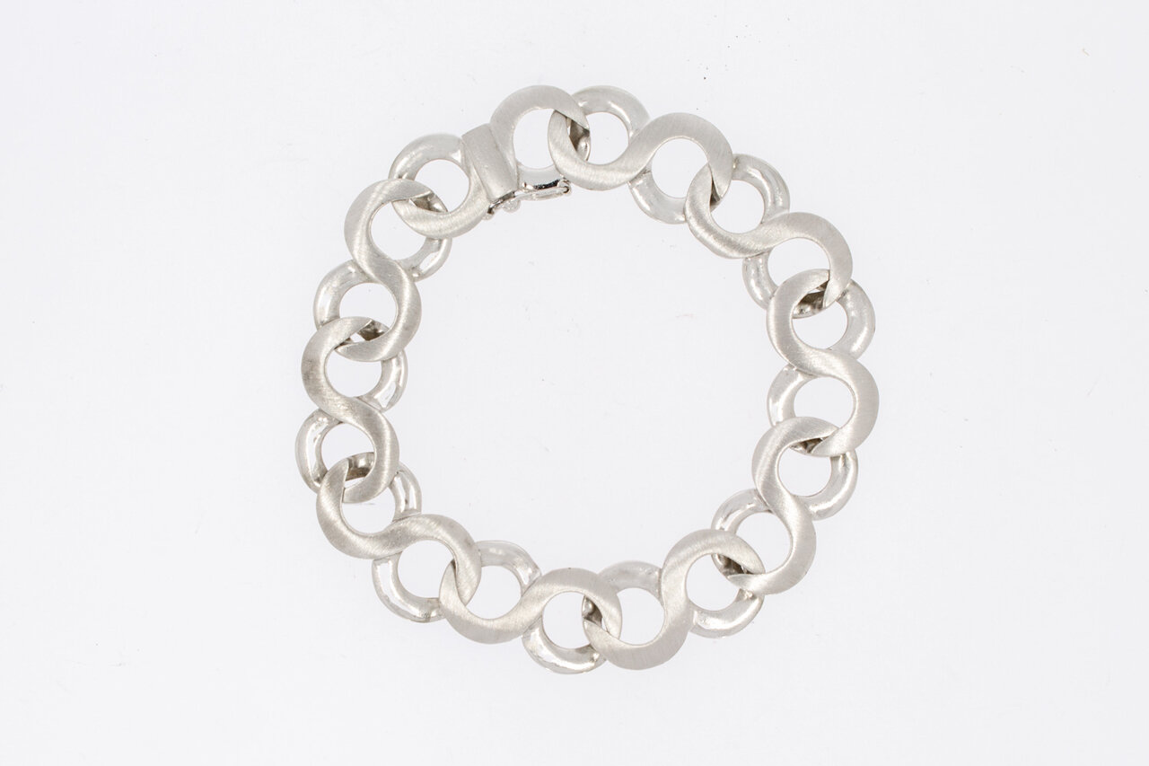 Witgouden 14 krt armband - 19,5 cm