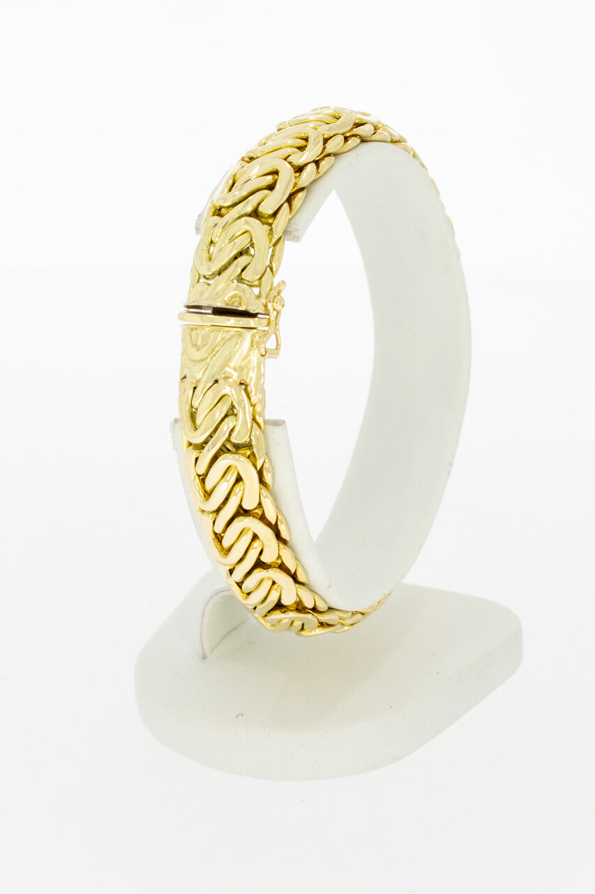 14 Karaat gouden brede armband - 18,4 cm