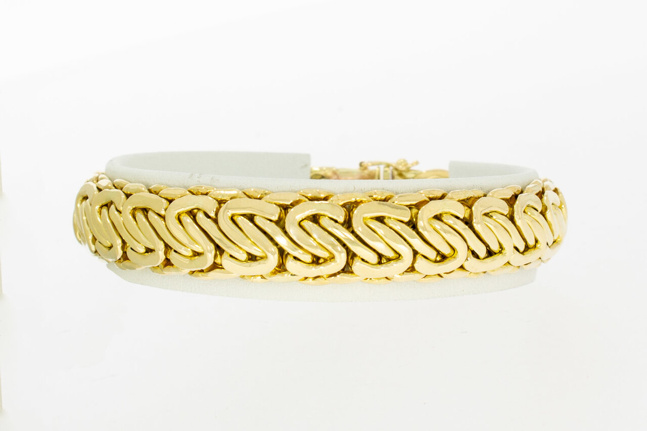 14 Karaat gouden brede armband - 18,4 cm