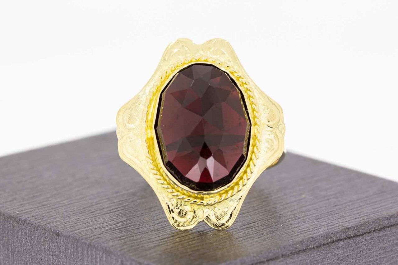 Vintage 14 Karaat Granaat ring - 18,1 mm