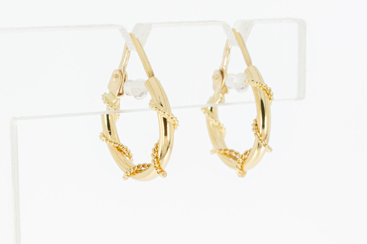 Koord Creolen 18 Karaat goud - 1,4 cm