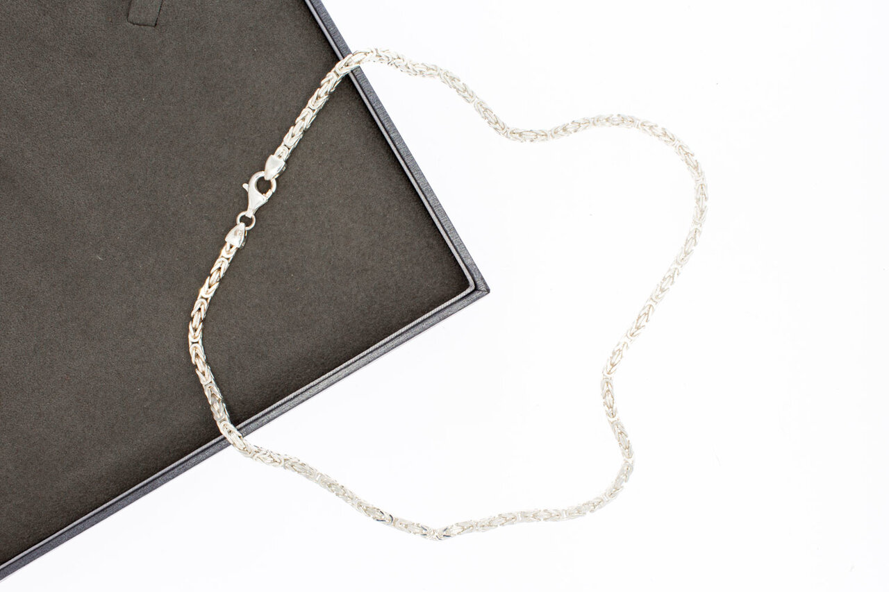 Zilveren (925) Byzantijnse Koningsketting - 45 cm