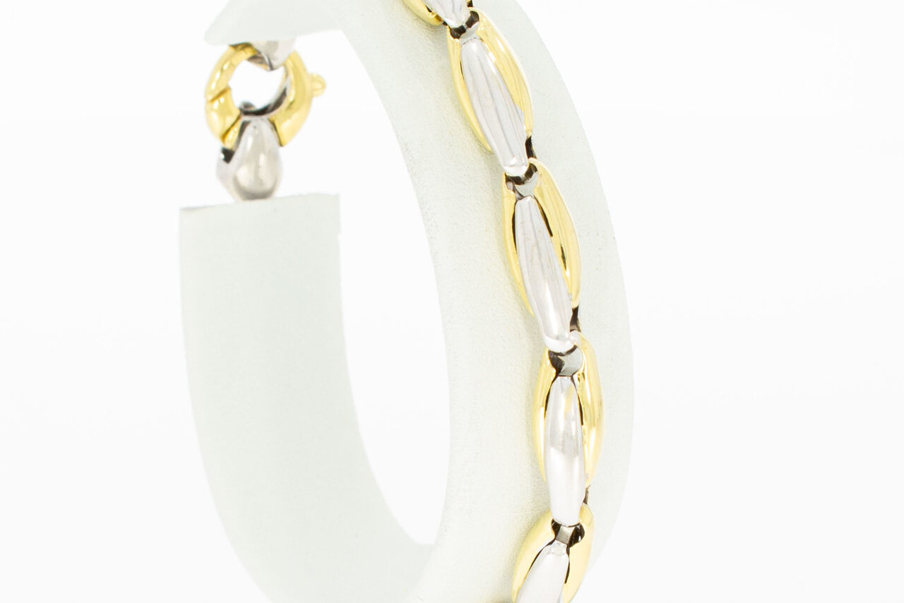 Bicolor armband 18 Karaat goud - 19,4 cm