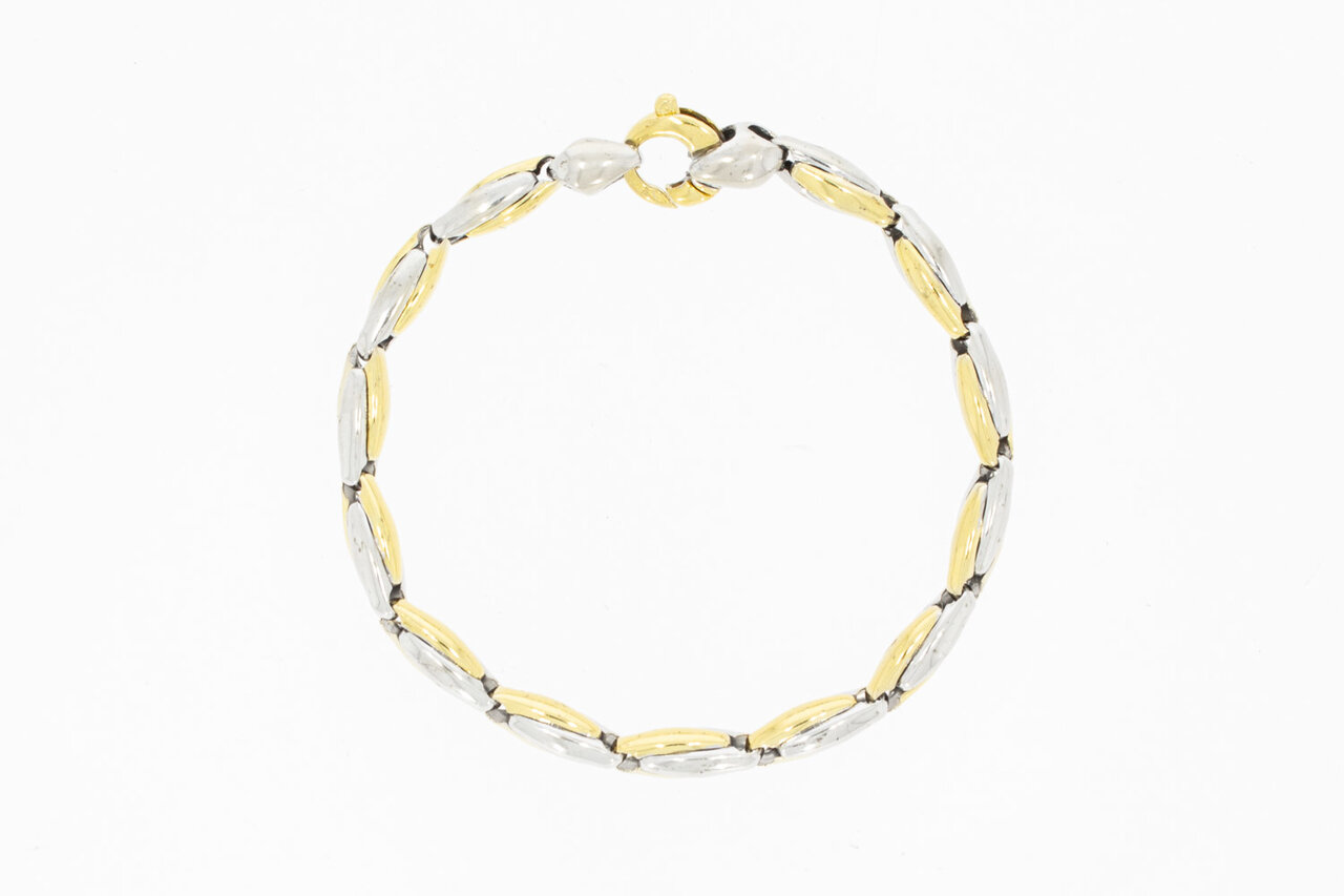 Bicolor armband 18 Karaat goud - 19,4 cm