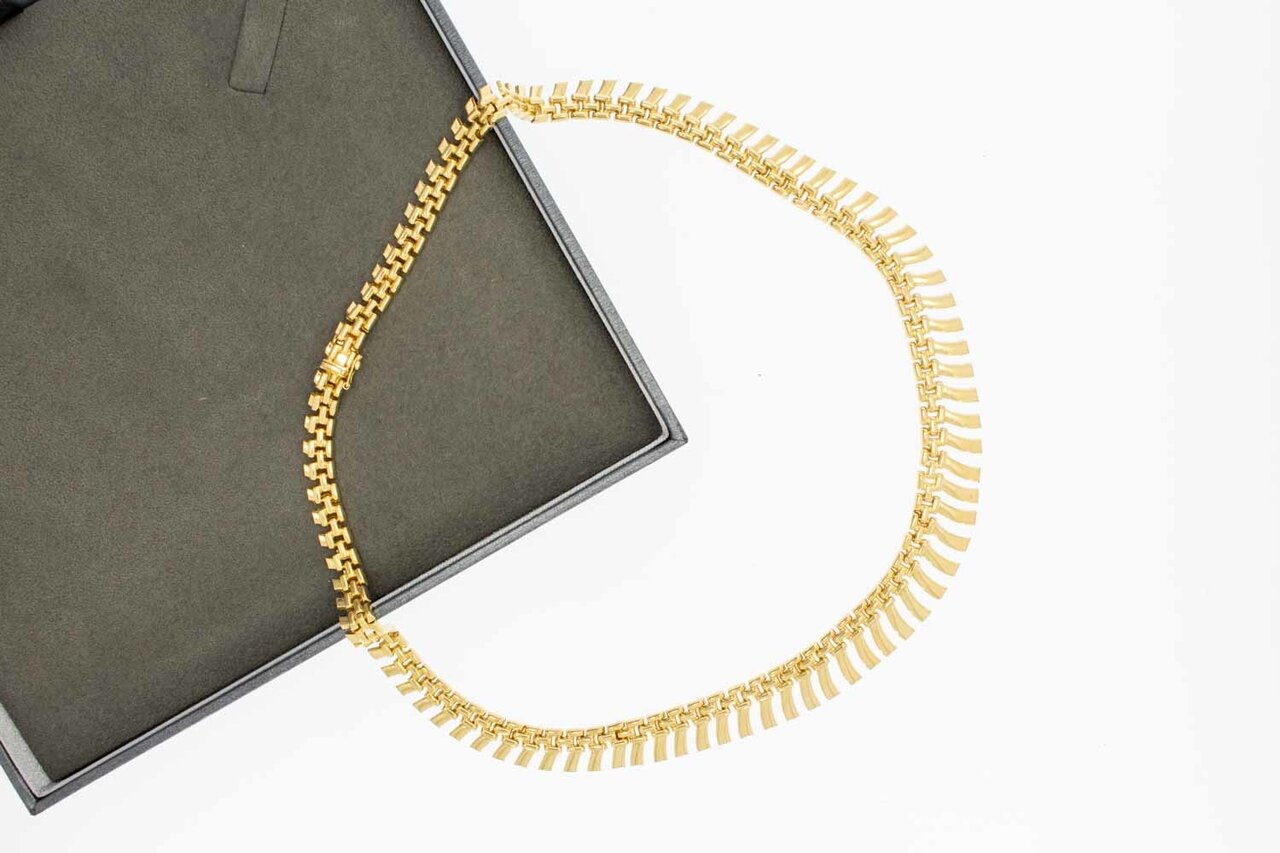 Zonnestraalketting 18 Karaat goud - 44,7 cm