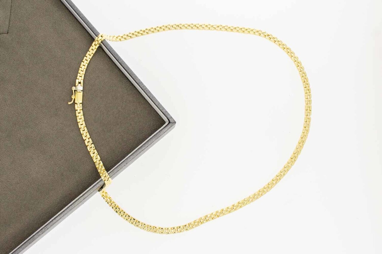 14 Karaat gouden Staafjes Collier - 44,5 cm