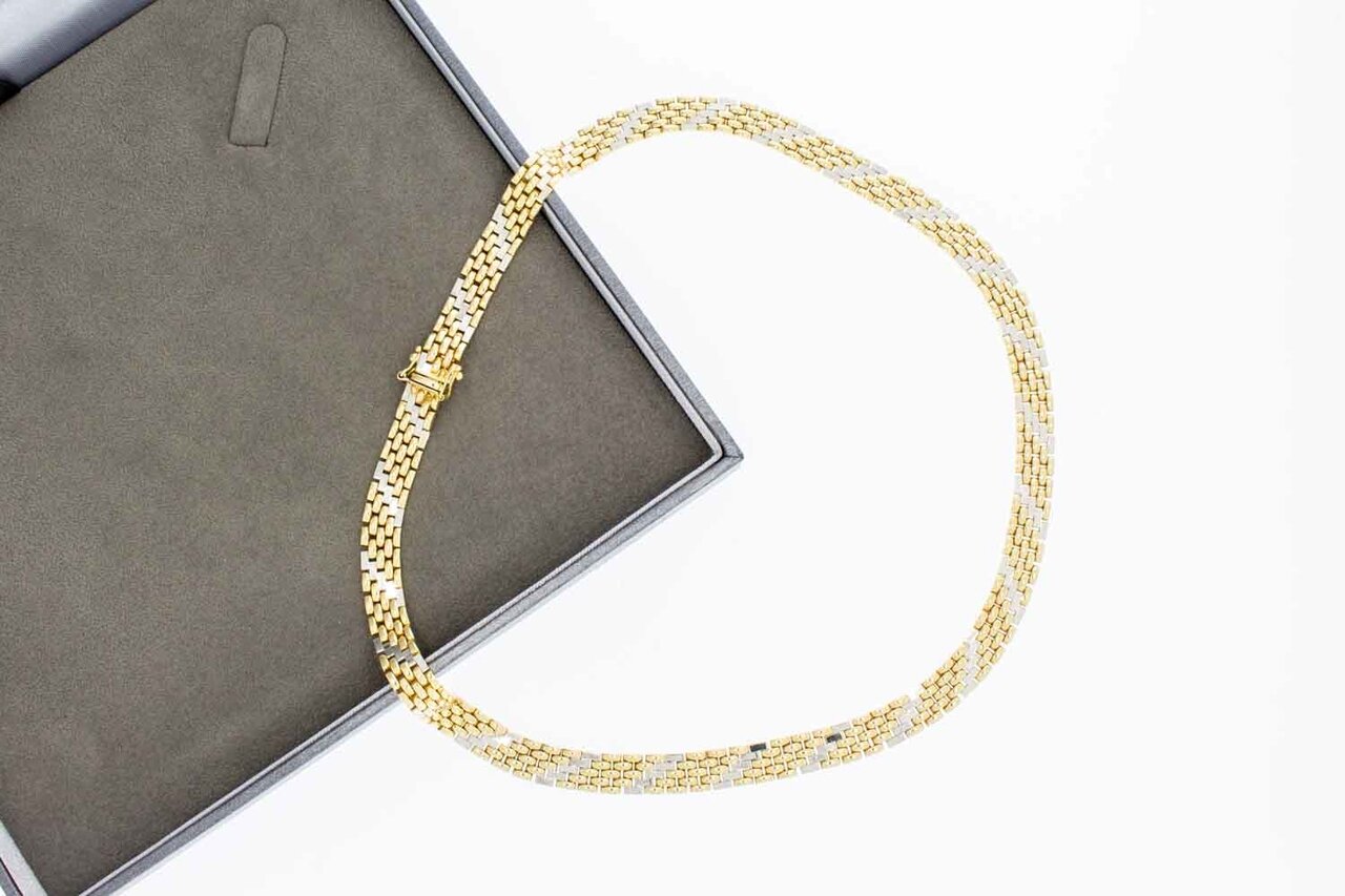 14 Karaat gouden Staafjes Collier - 43,3 cm