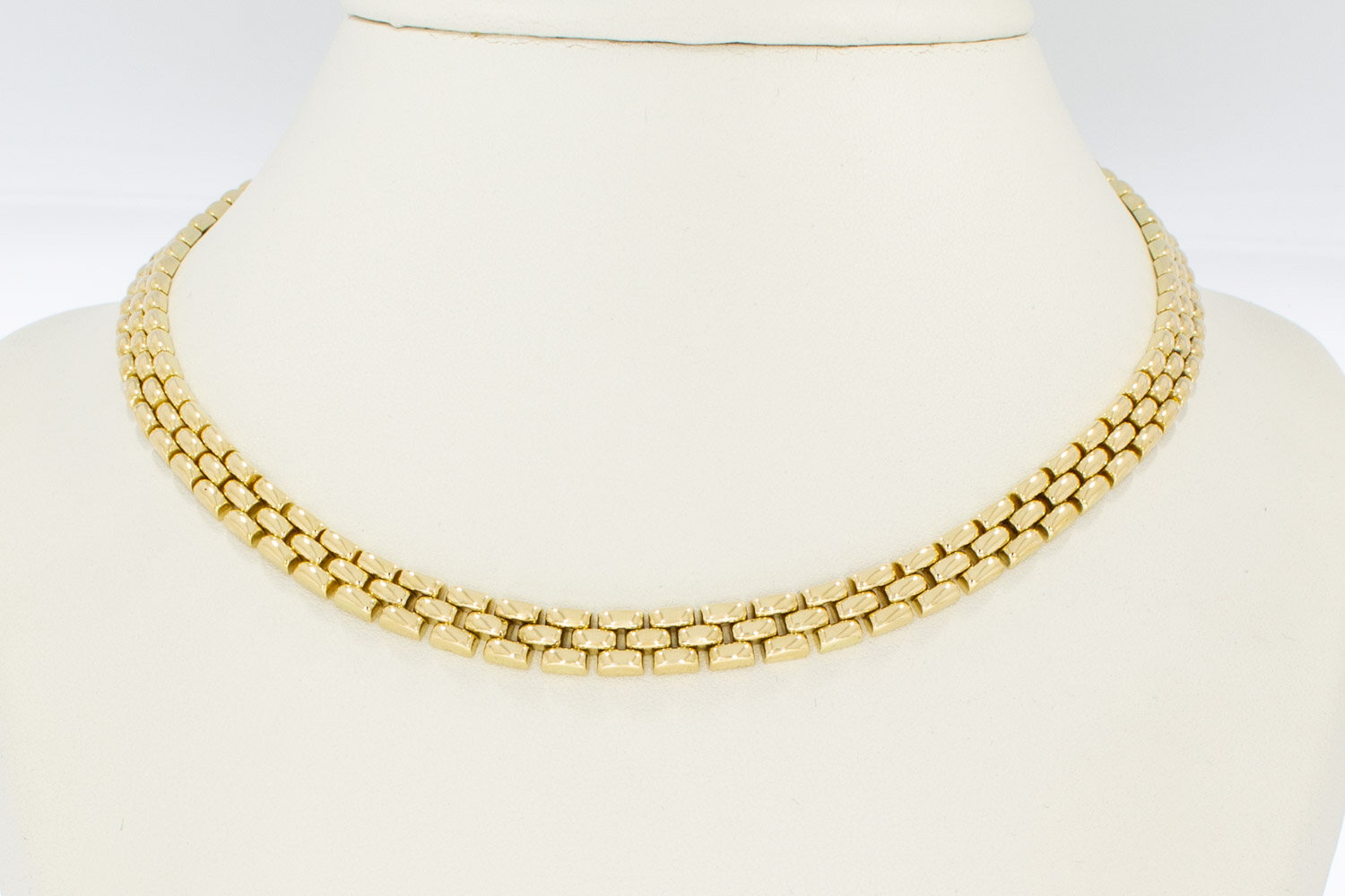 14 Karaat gouden Staafjes schakelketting - 43,5 cm