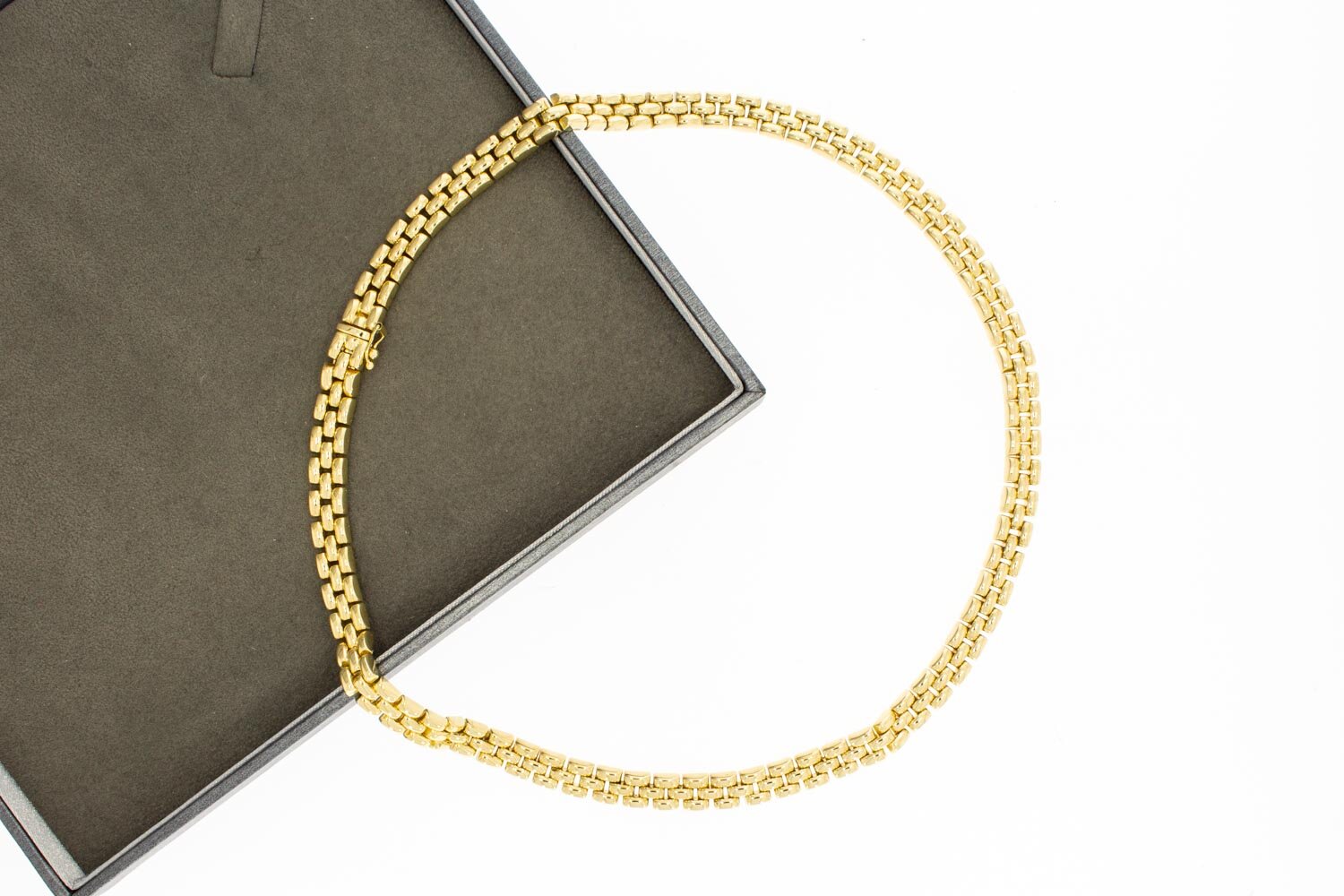 14 Karaat gouden Staafjes schakelketting - 43,5 cm