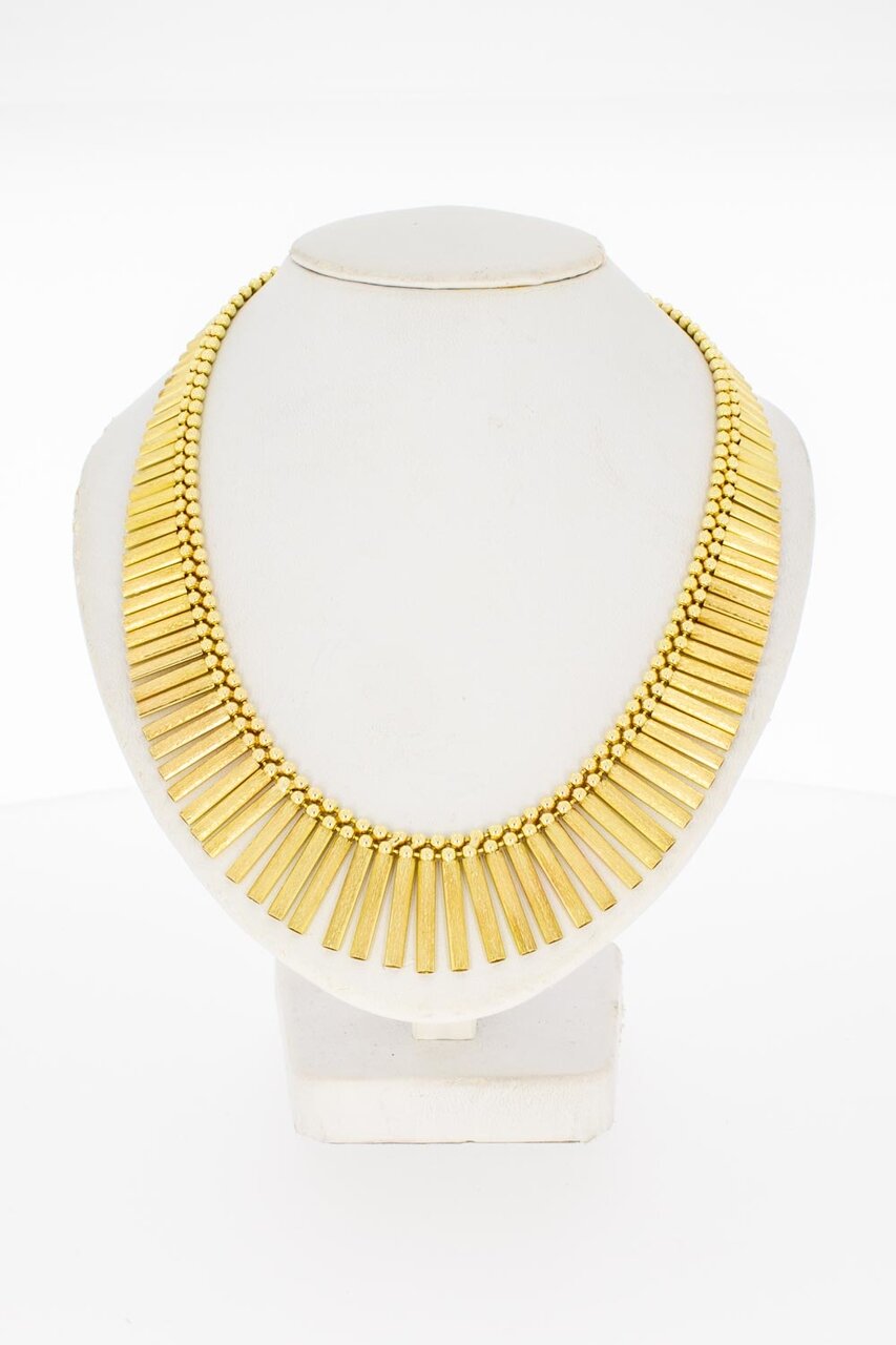 18 Karaat geelgouden Cleopatra Collier - 44 cm