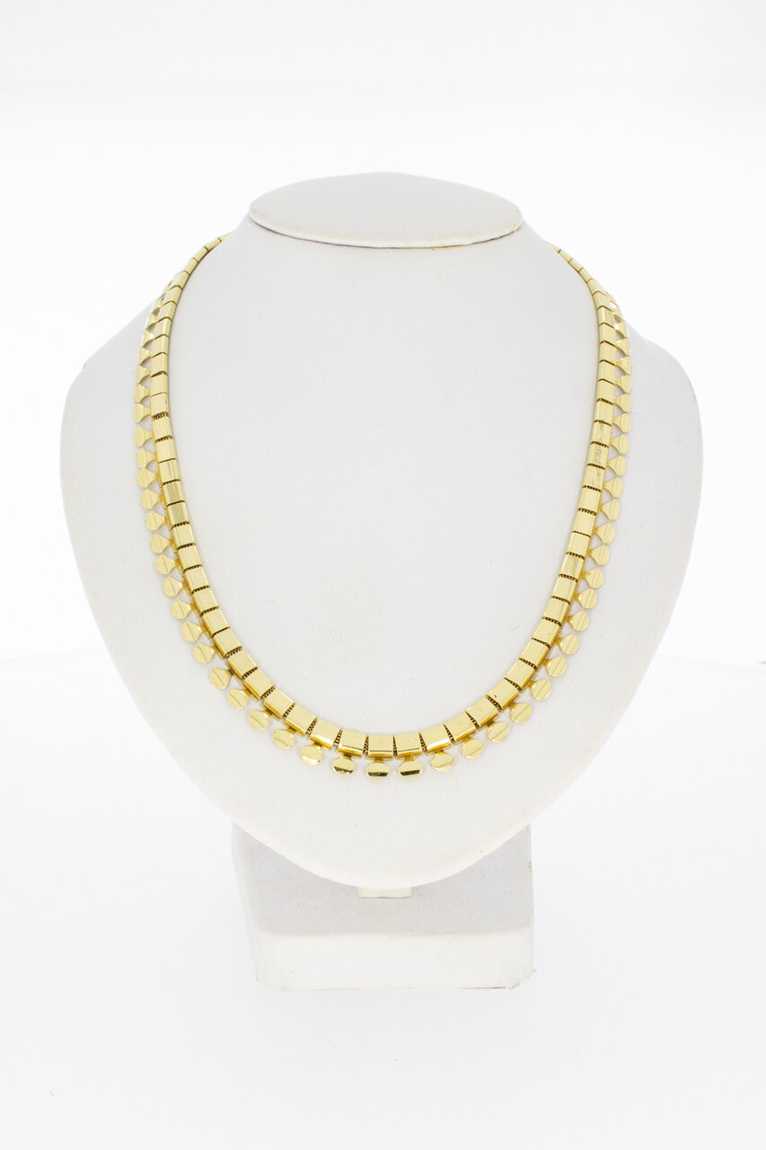 Cleopatra damesketting 14 karaat  goud - 45 cm