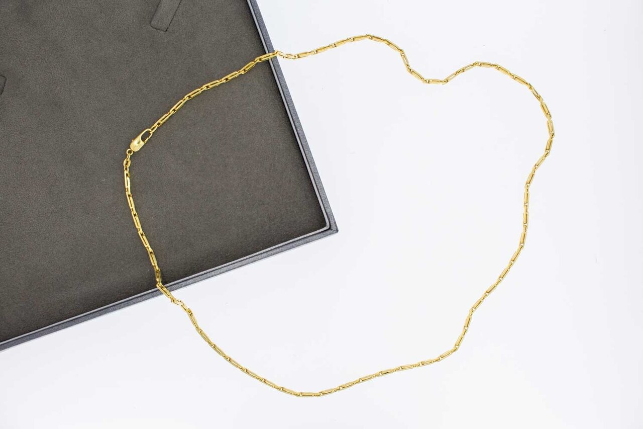 18 Karaat Staafjes ketting goud - 56,8 cm