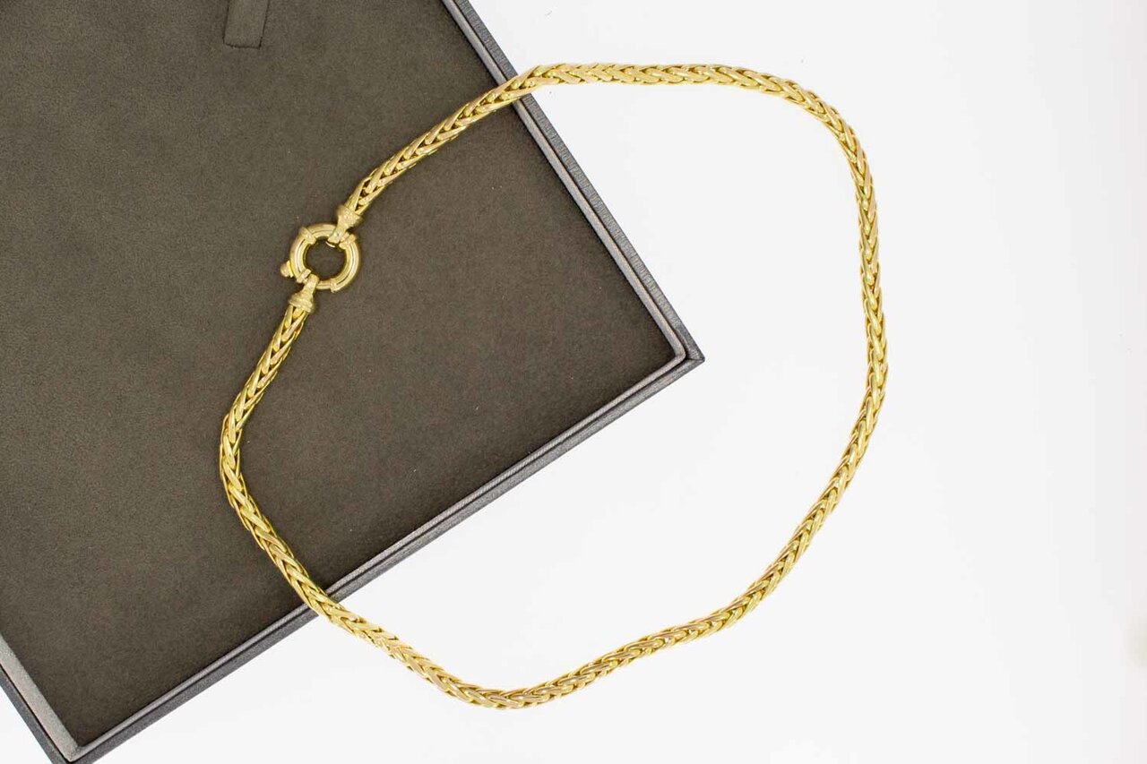 Vossenstaart ketting 14 Karaat goud - 45,1 cm