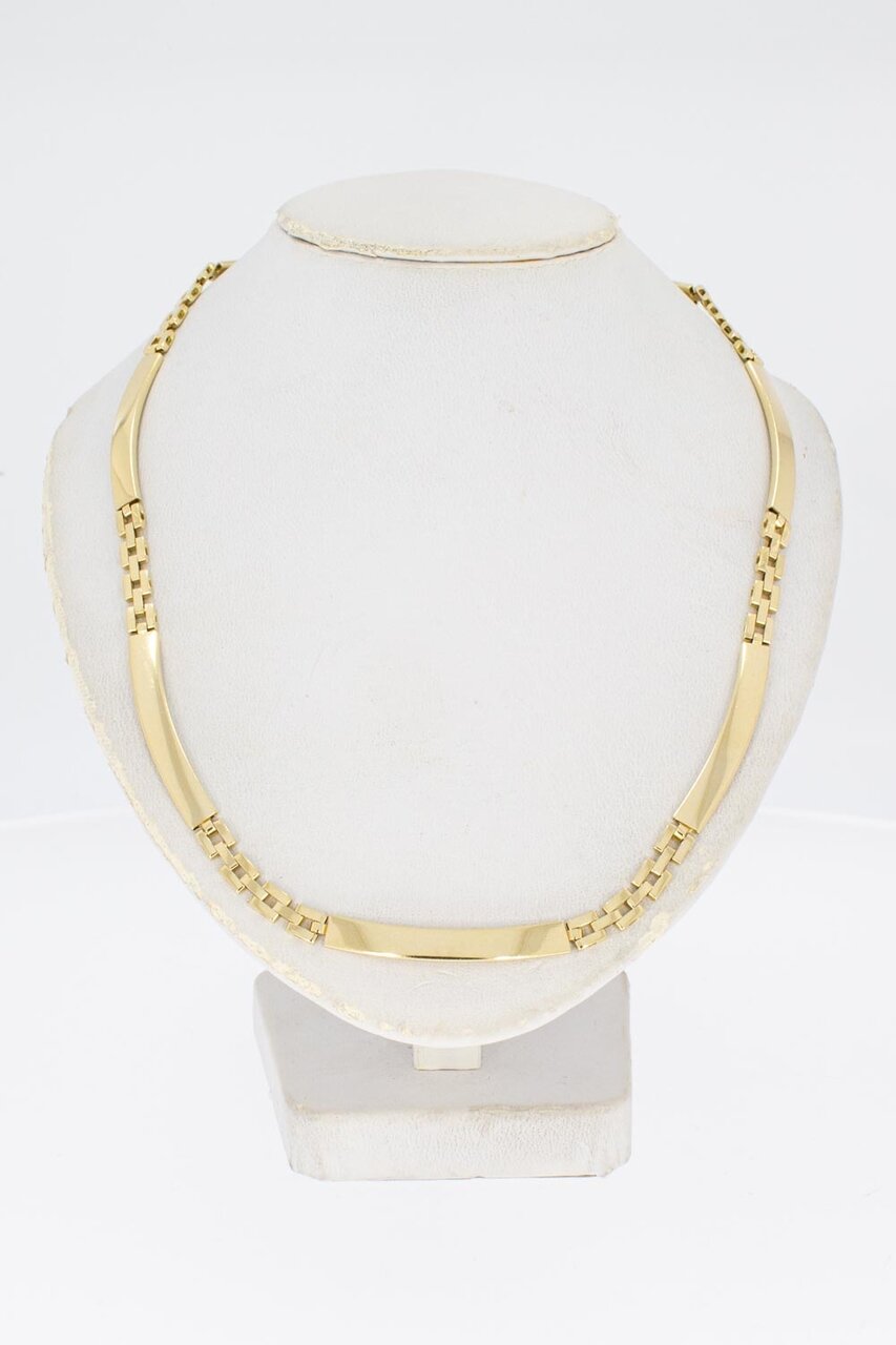 14 Karaat gouden Staafjes ketting - 45,5 cm
