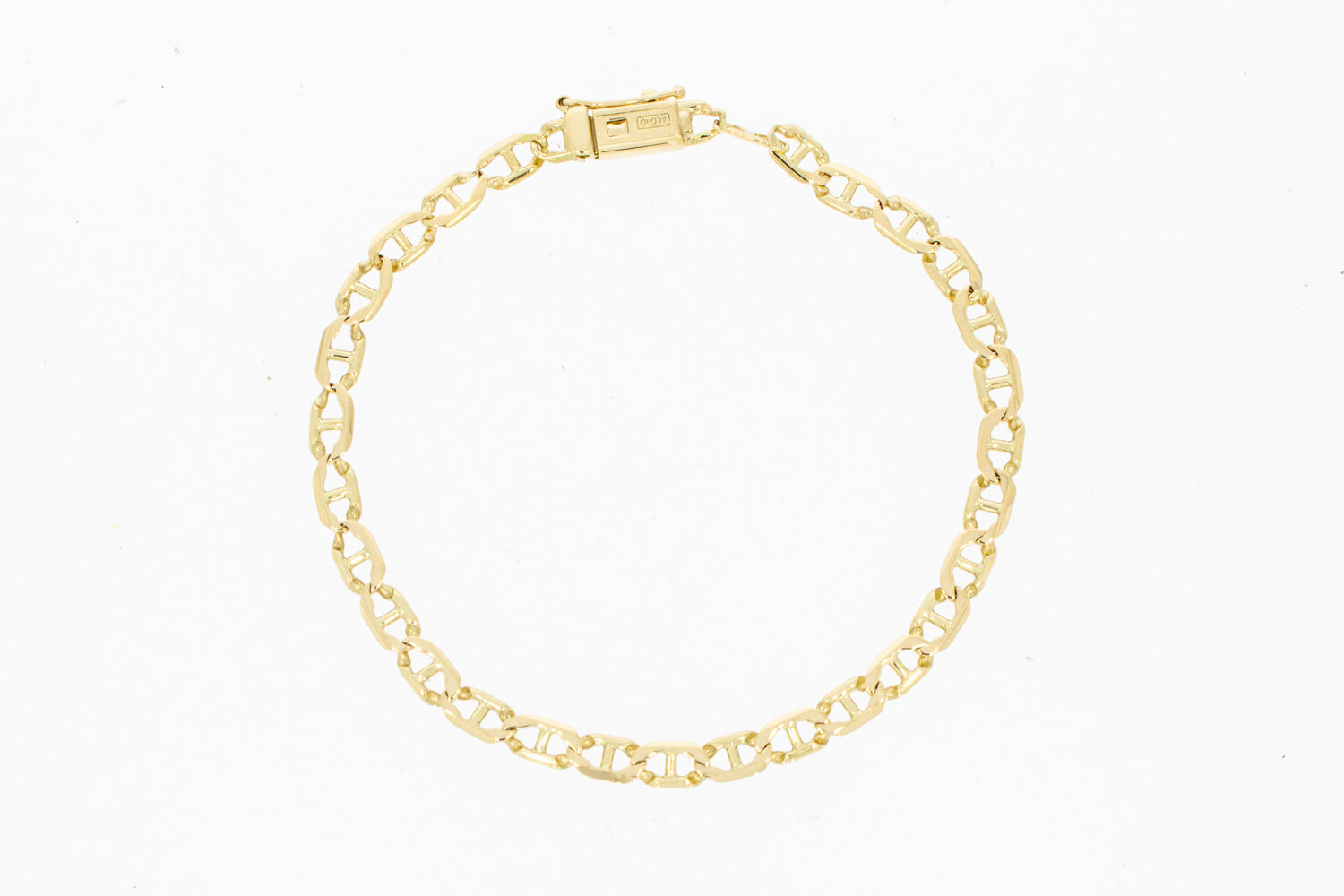 Ankerarmband 14 krt geelgoud - 21 cm