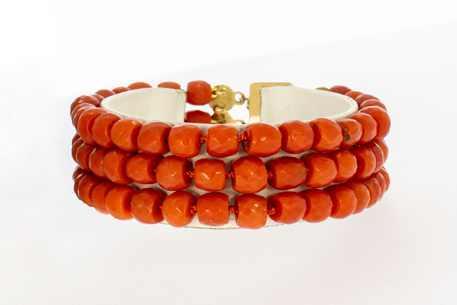 14 karaat Bloedkoraal armband - 18 cm