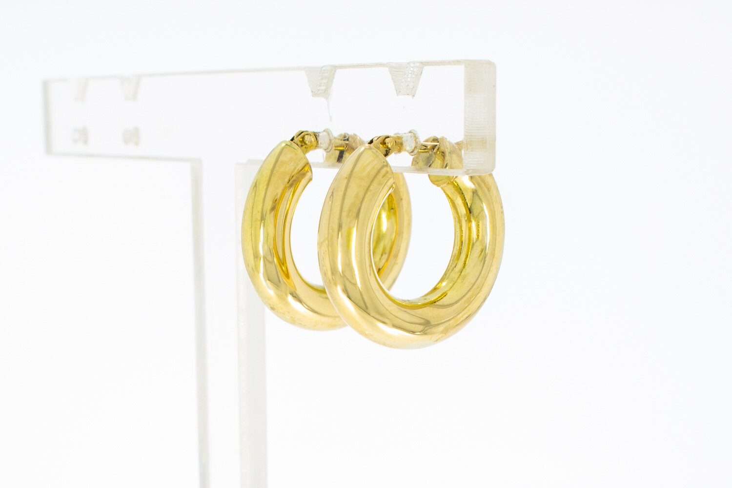 Gouden creolen dames 18 karaat - 2 cm