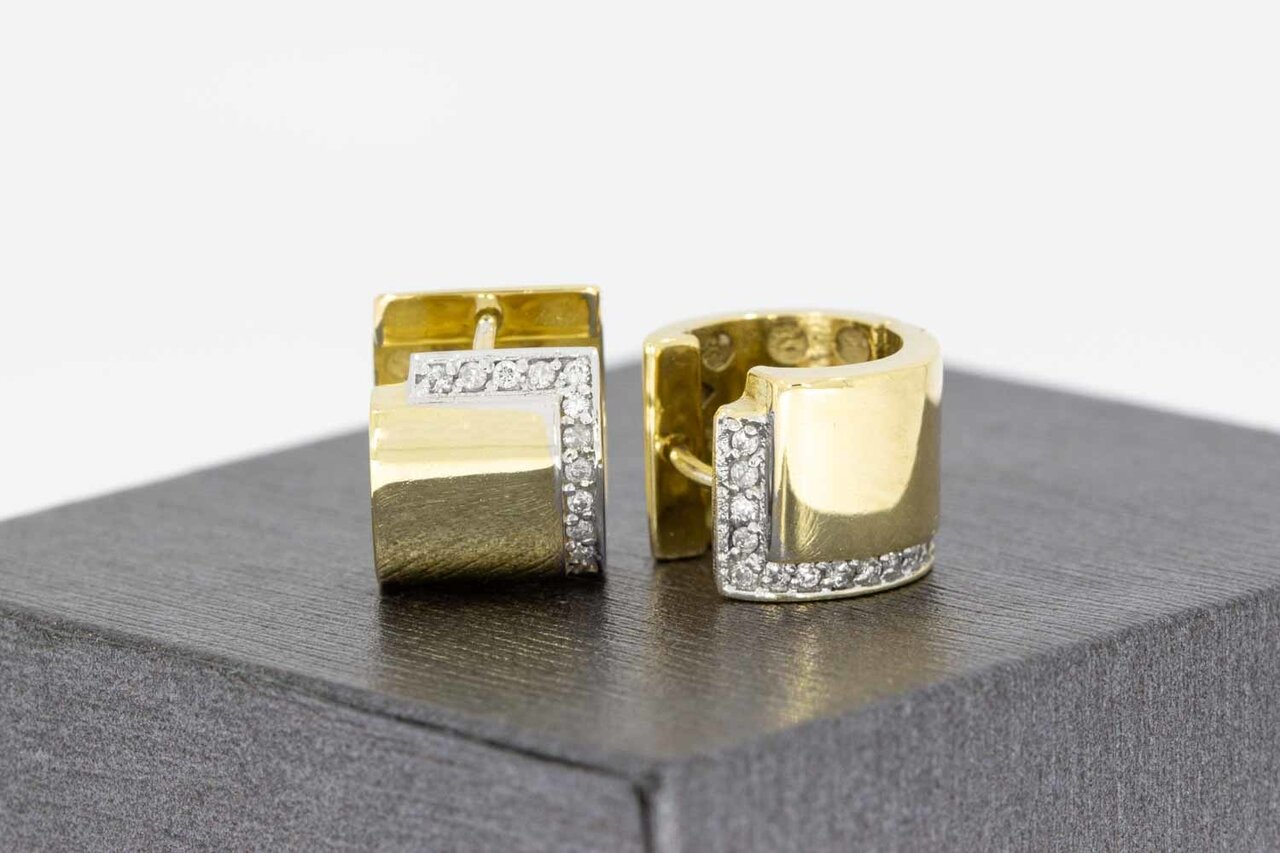 14 karaat diamant Creolen dames - 1,2 cm