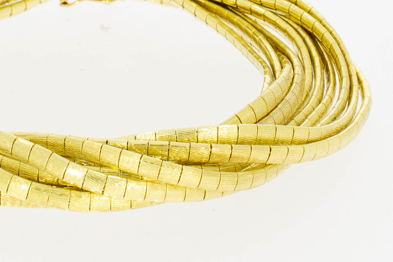18 Karaat gouden dames armband - 18,9 cm