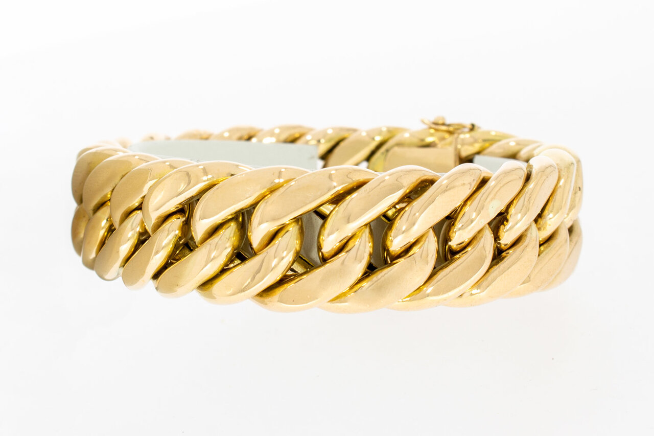 18 Karaat brede Gourmet armband - 20,2 cm